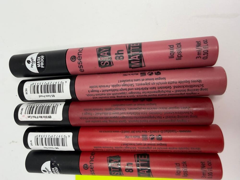 Essence Stay 8H Matte Liquid Lipstick Mixed Shades Lot of 5 Vegan 3ml